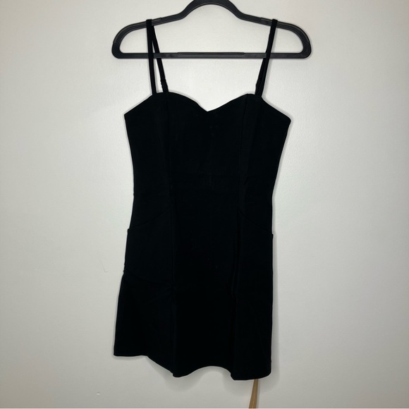 NWT REFORMATION Henderson Knit Mini Dress Black Medium - Picture 2 of 6